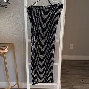 🎃Elegant Strapless Black and White Dress